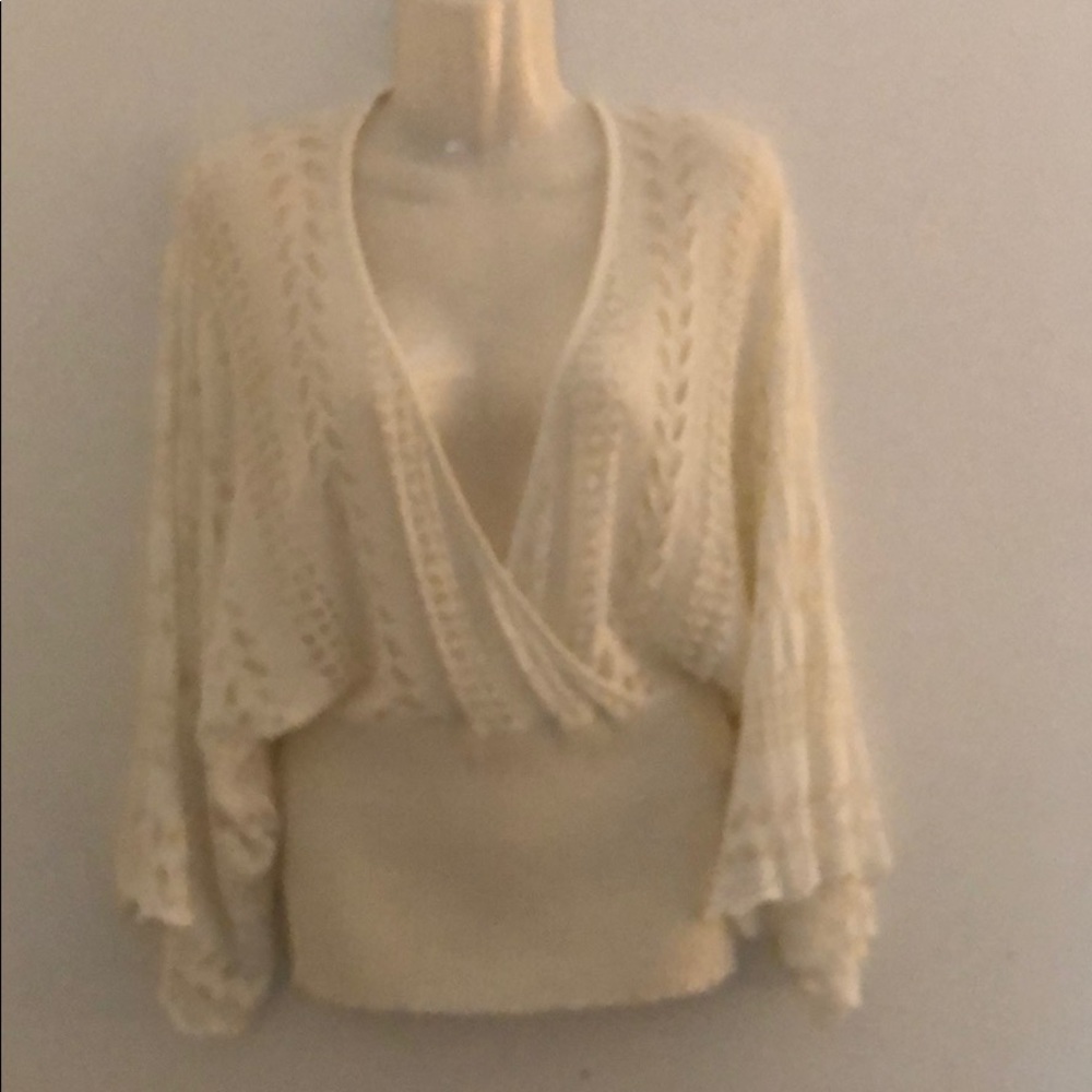 Open weave pullover shirt